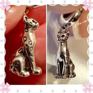 Charm / Pendant - leopard cheetah - New! Unused Stainless steel. Fits Pandora